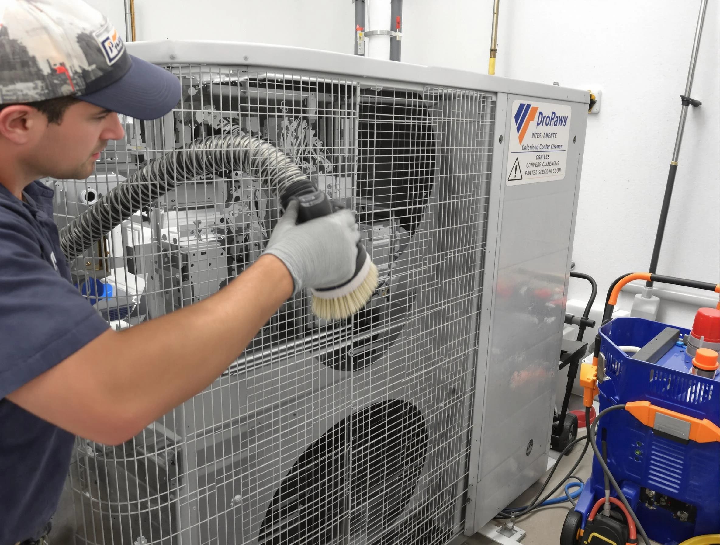 Jeannette Air Duct Cleaning specialist performing precision AC coil cleaning for improved system performance in Jeannette