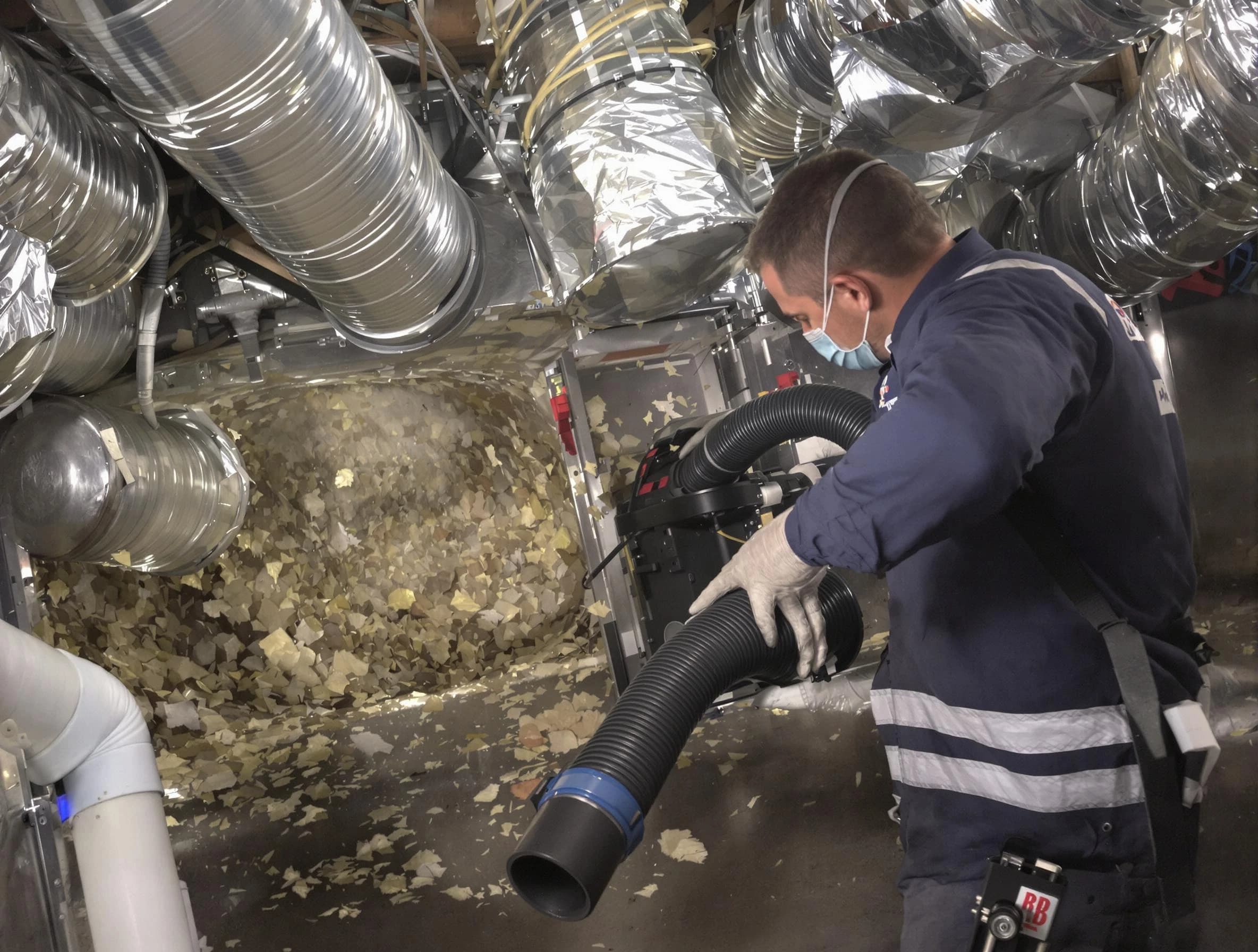 Jeannette Air Duct Cleaning specialist operating negative pressure cleaning equipment for thorough duct maintenance in Jeannette