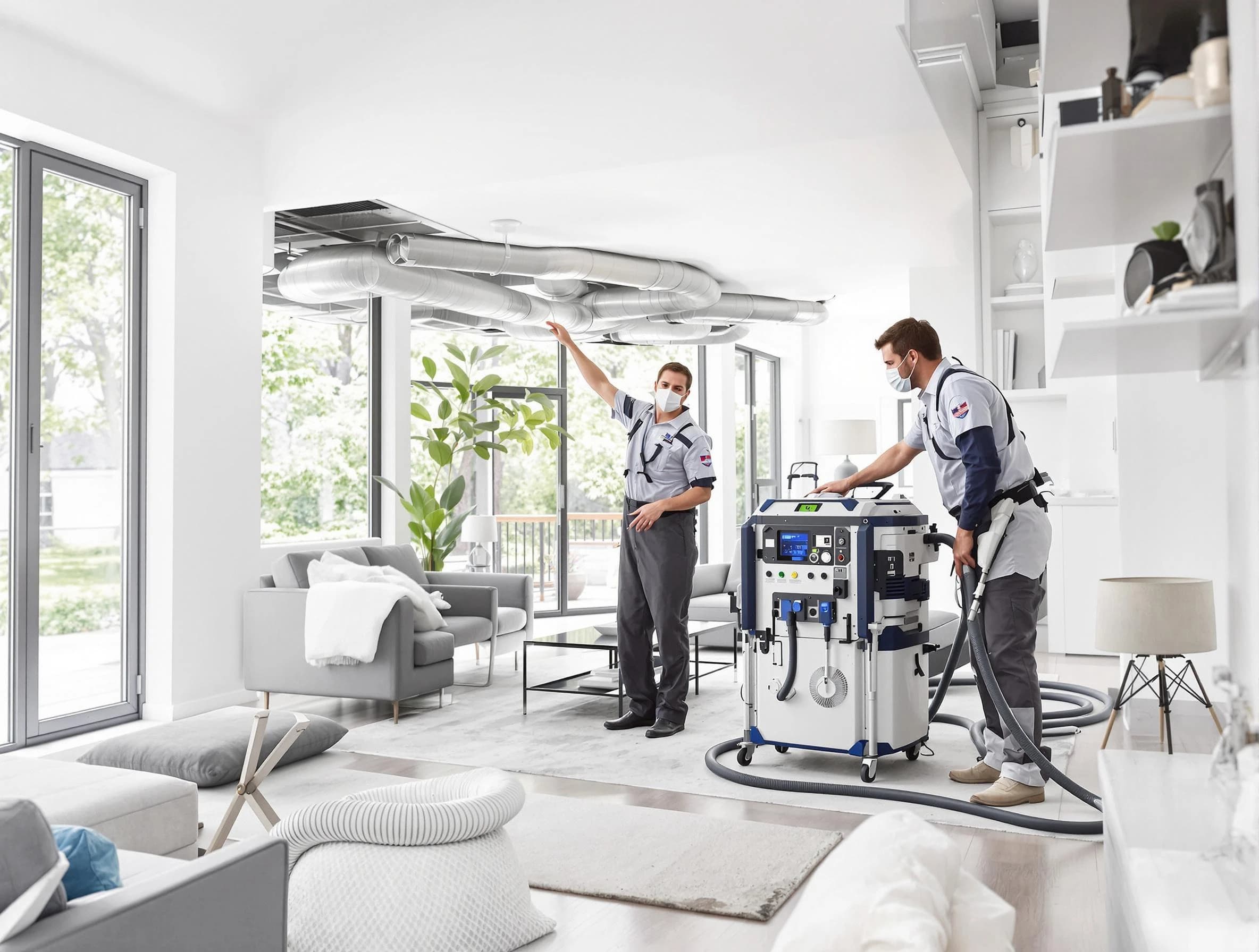 Jeannette Air Duct Cleaning professional conducting pure air duct cleaning with state-of-the-art equipment in Jeannette