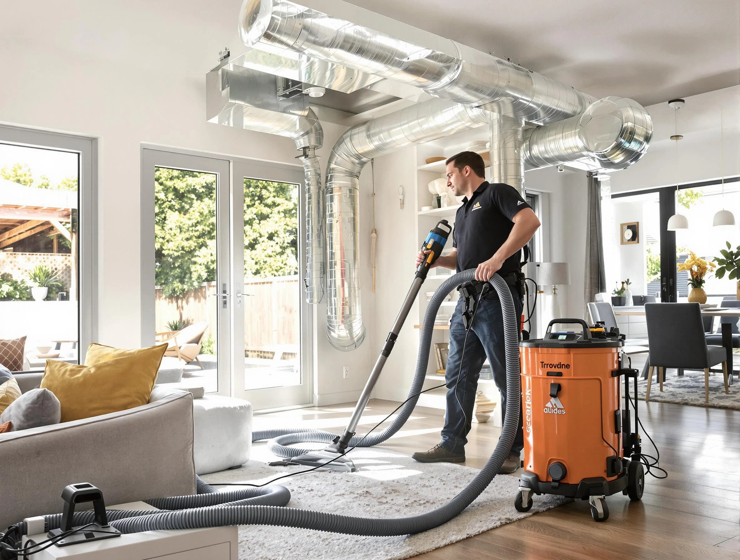 Jeannette Air Duct Cleaning specialist performing thorough residential duct cleaning using advanced equipment in Jeannette